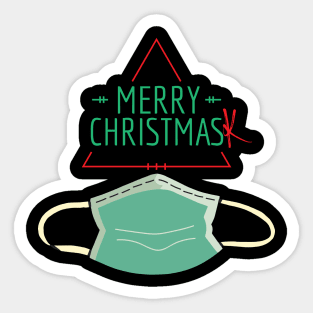 Merry Christmask Funny Christmas Gift Quarantine-Mas Festive Quarantine Costume Sticker